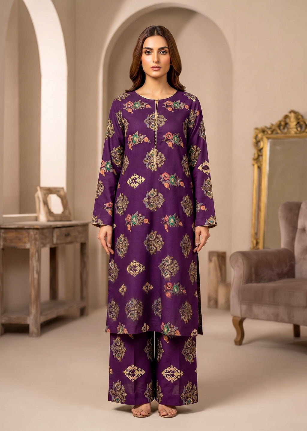 2 Piece Printed Lawn Suit - Unstitched