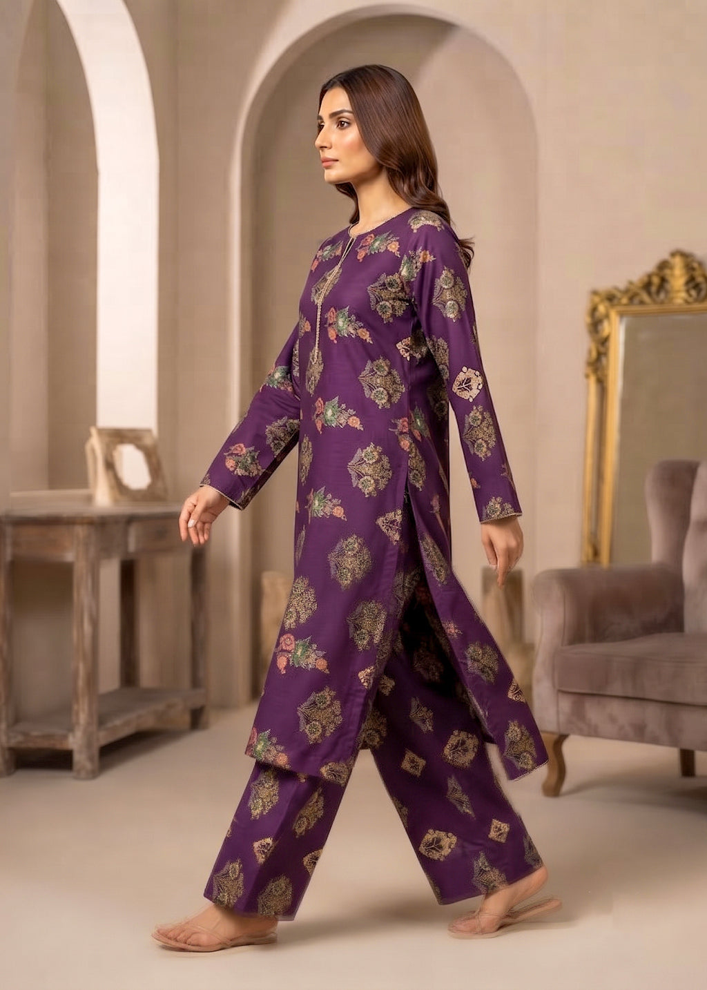 2 Piece Printed Lawn Suit - Unstitched