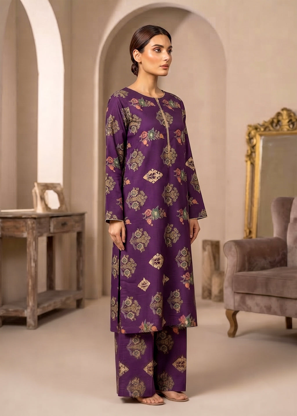 2 Piece Printed Lawn Suit - Unstitched