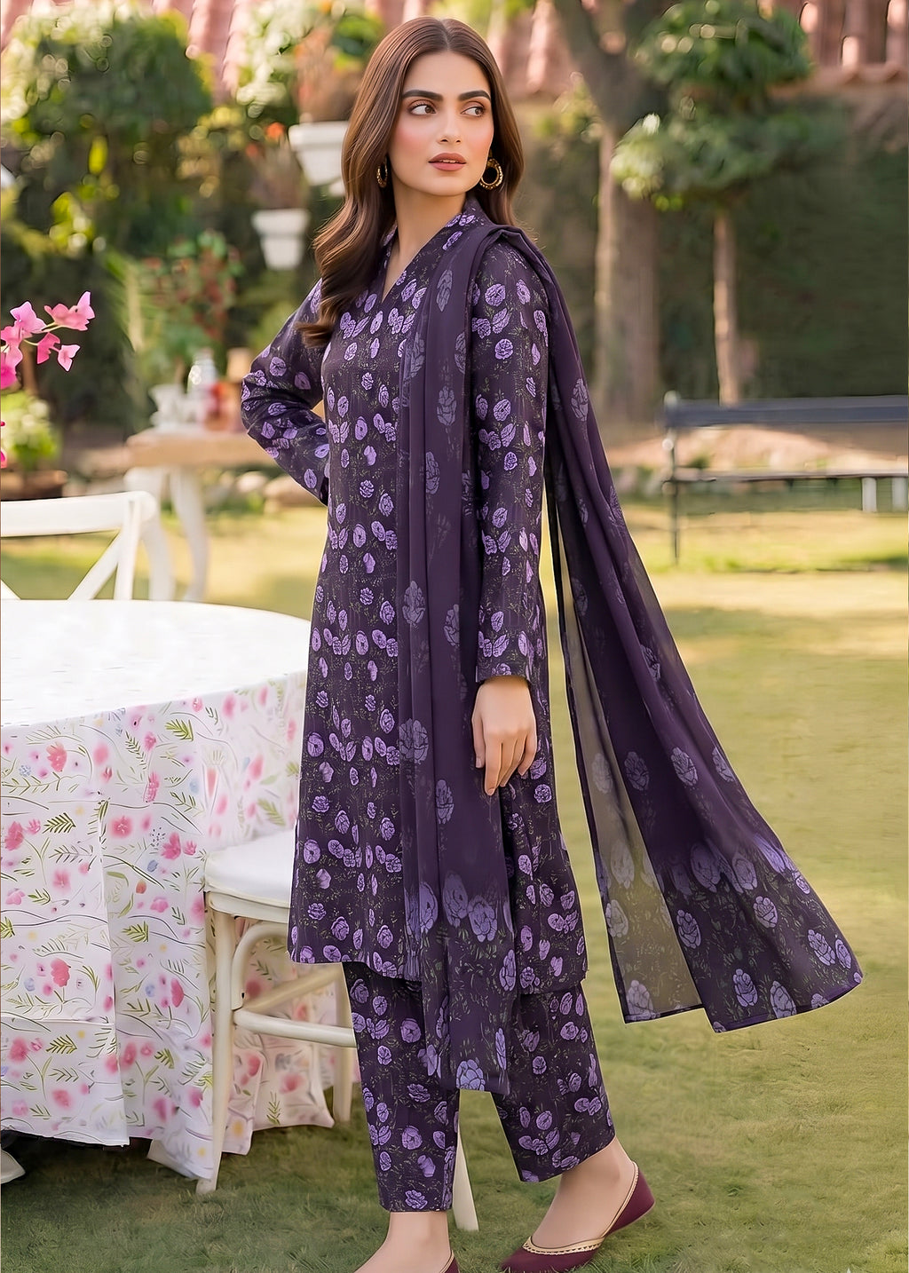 3 Piece Printed Lawn Suit - Unstitched