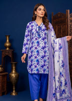 3 Piece Printed Lawn Suit - Stitched