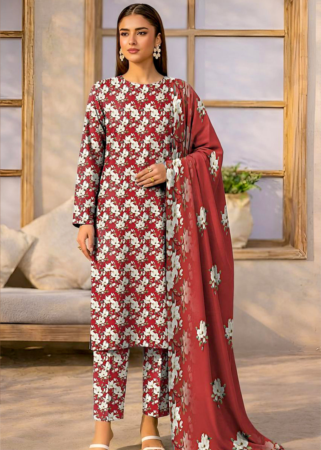 3 Piece Printed Lawn Suit - Unstitched
