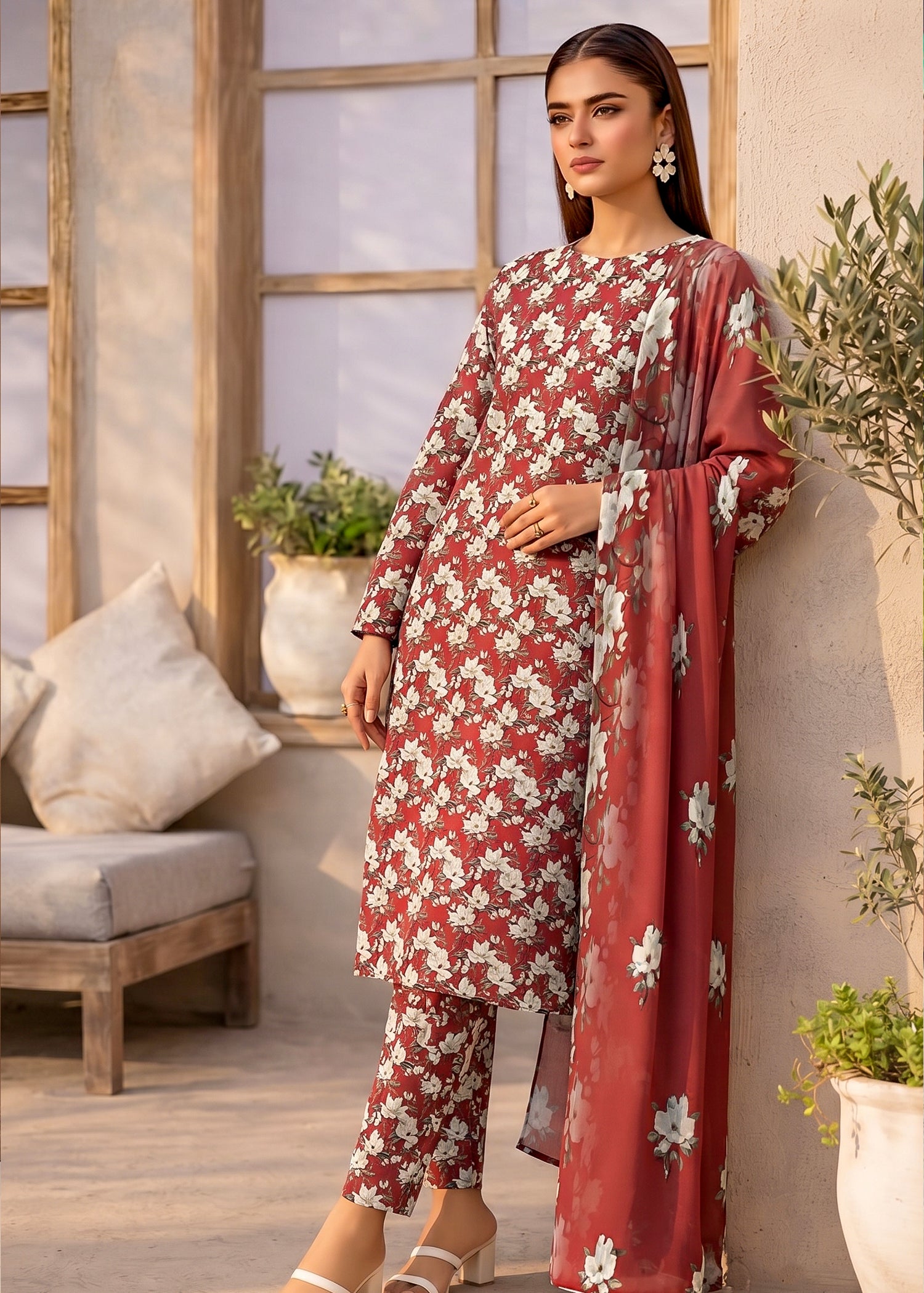 3 Piece Printed Lawn Suit - Unstitched
