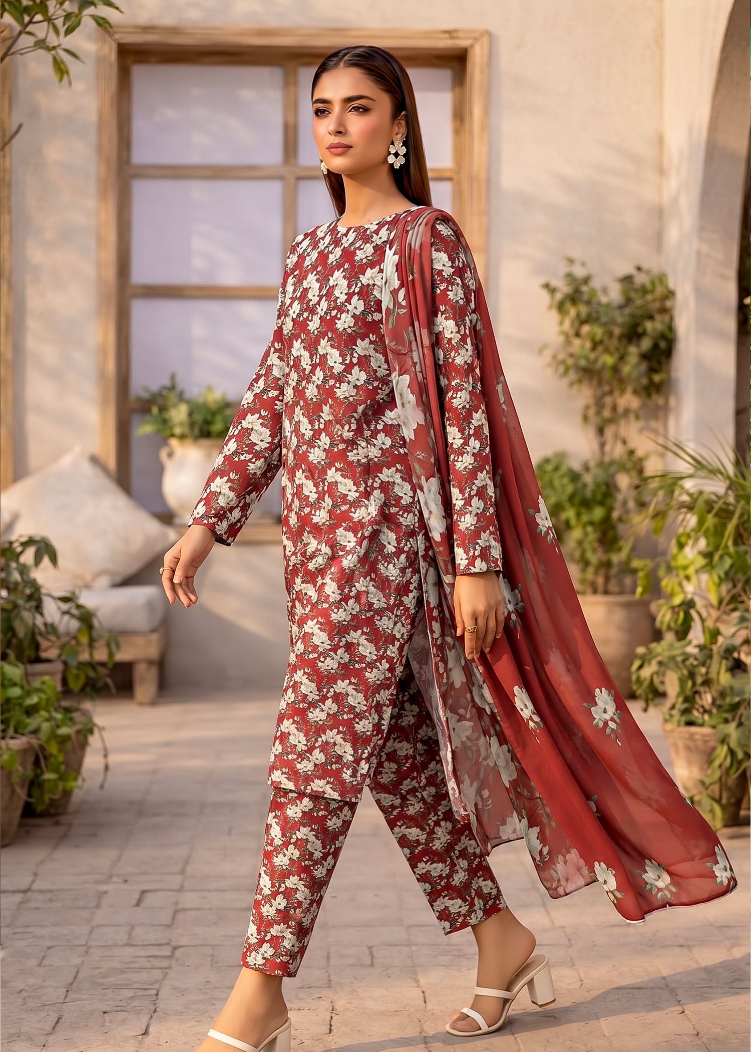 3 Piece Printed Lawn Suit - Unstitched