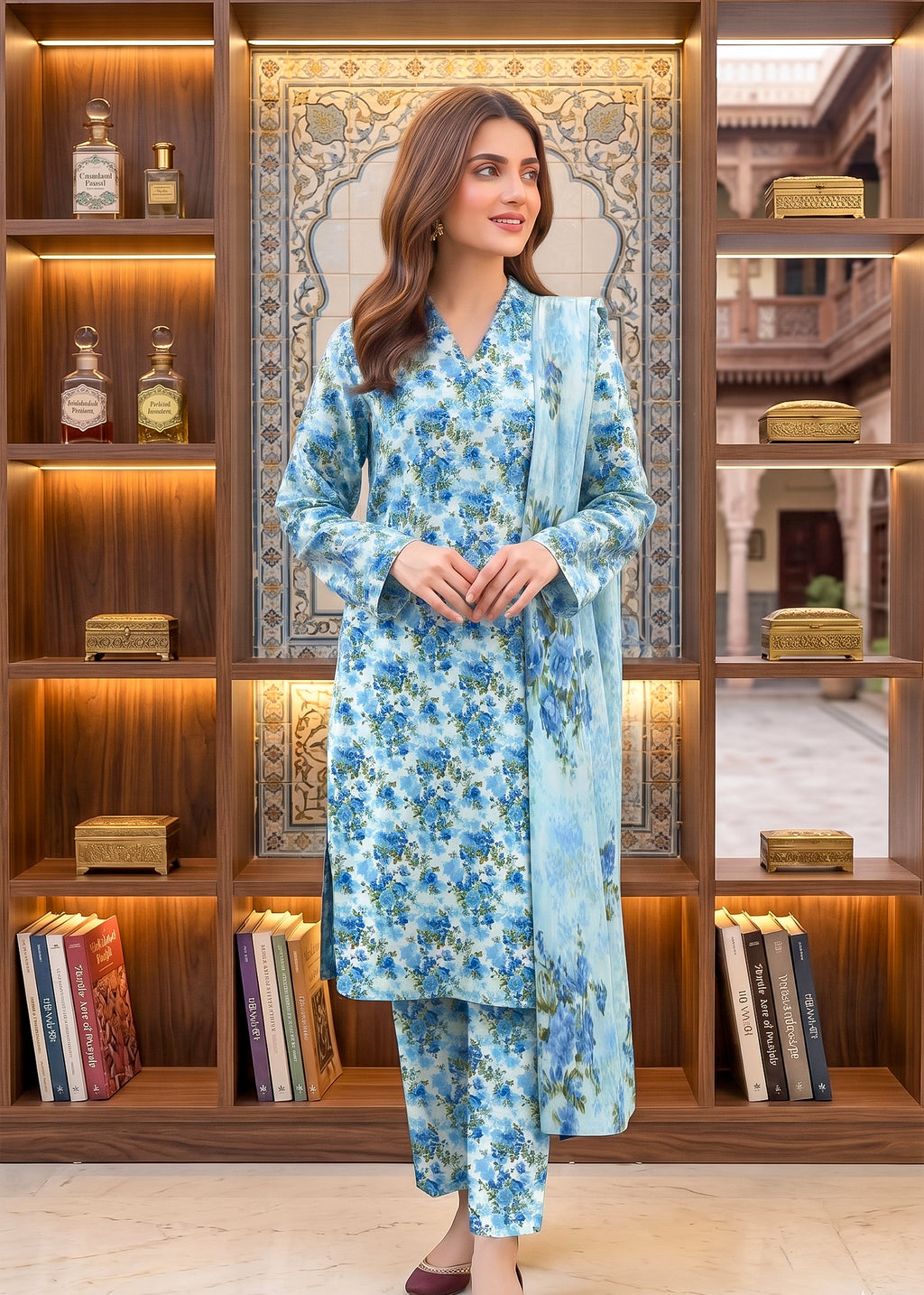 3 Piece Printed Lawn Suit - Unstitched